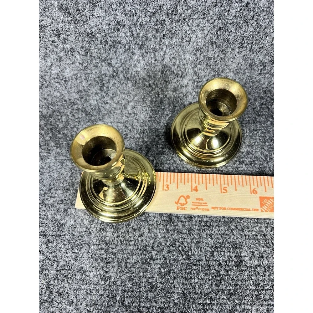 Pair of Vintage Baldwin‎ Brass Candlestick Holders,  Heavy
